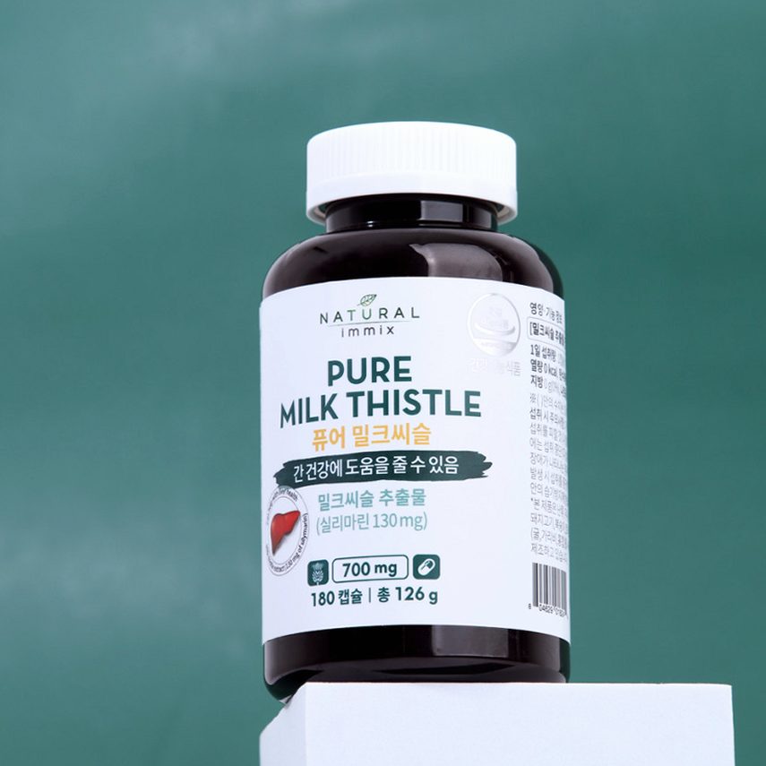 퓨어 밀크씨슬 영양제 700mg x 180캡슐 (6개월분) 간 실리마린