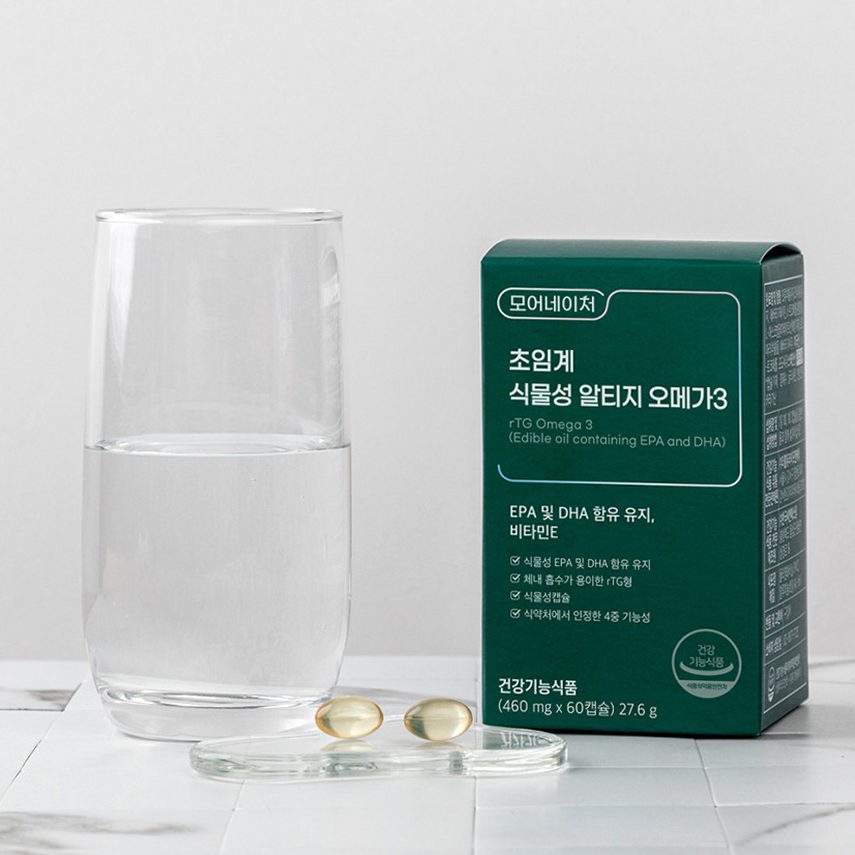 모어네이처 초임계 식물성 알티지 오메가3 rTG EPA DHA 임산부 60캡슐, 1개