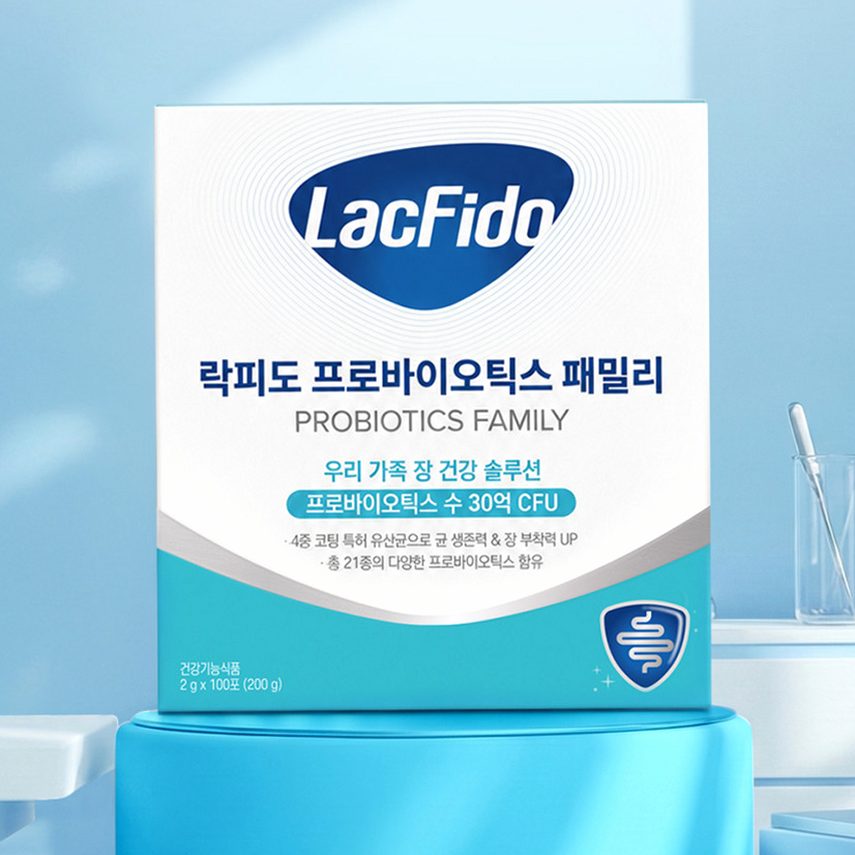 락피도 프로바이오틱스 온가족 유산균 패밀리 30억CFU 2g 100포, 1개