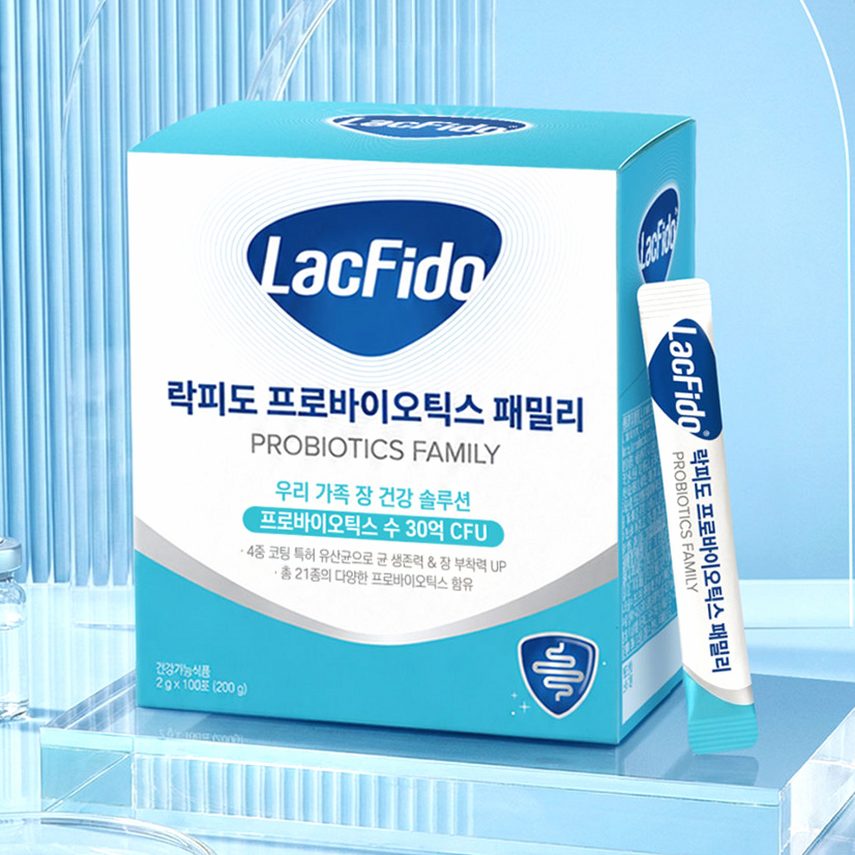 락피도 프로바이오틱스 온가족 유산균 패밀리 30억CFU 2g 100포, 1개